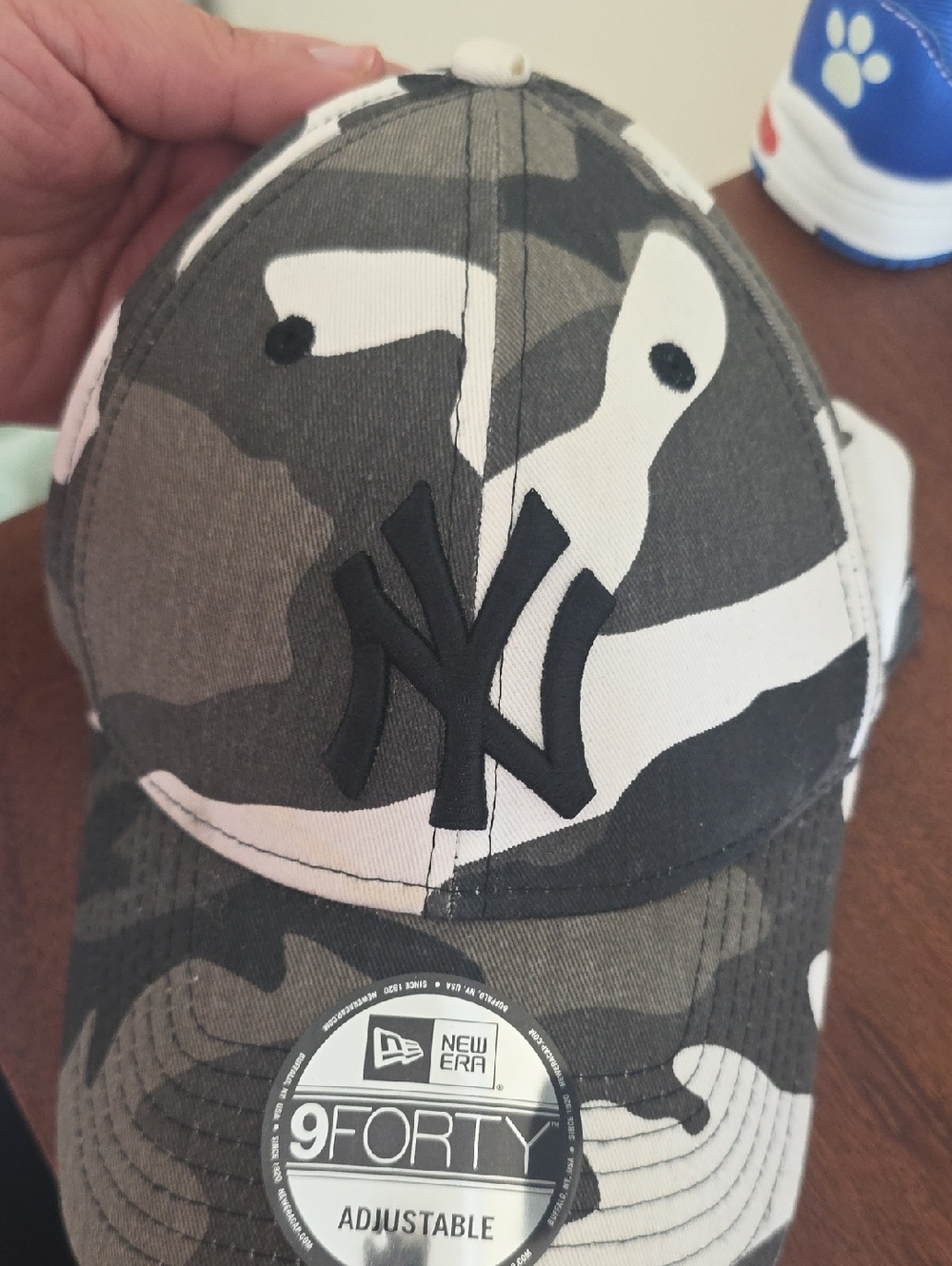 New Era Black & White Camo NY Baseball Cap